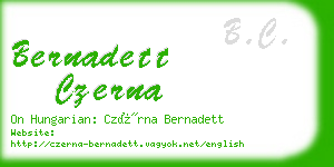 bernadett czerna business card